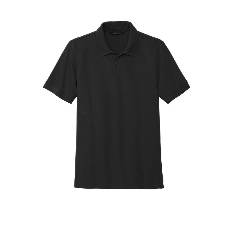 CAPELLA Mercer+Mettle™ Stretch Heavyweight Pique Polo - Deep Black