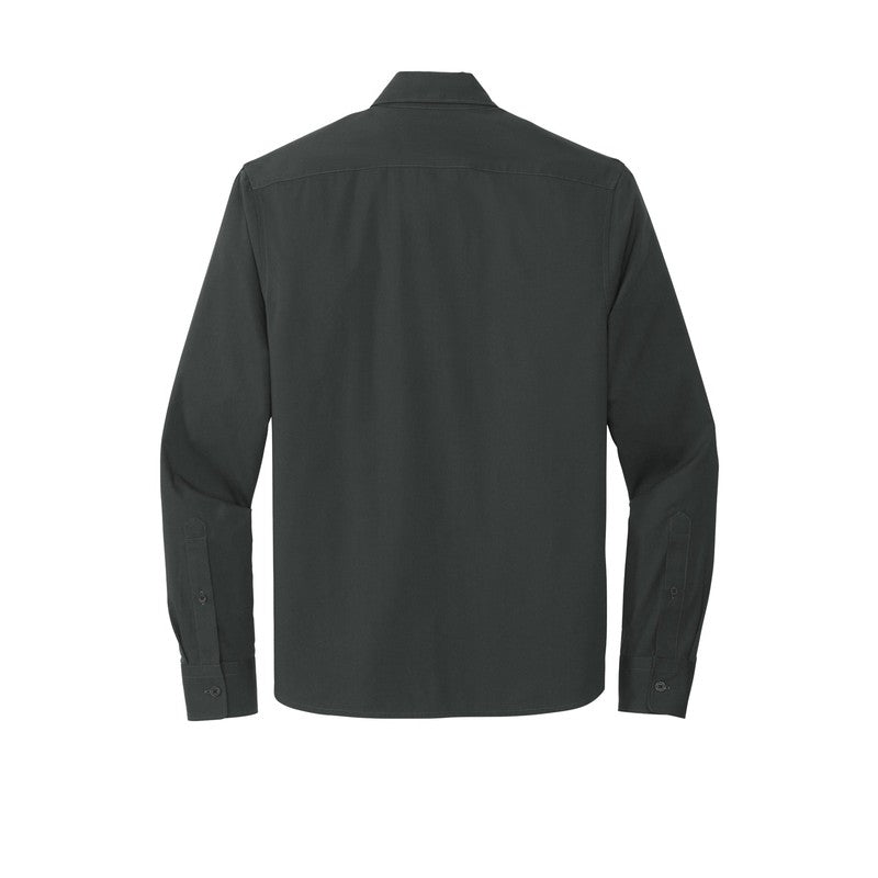 CAPELLA Mercer+Mettle™ Long Sleeve Stretch Woven Shirt - Anchor Grey