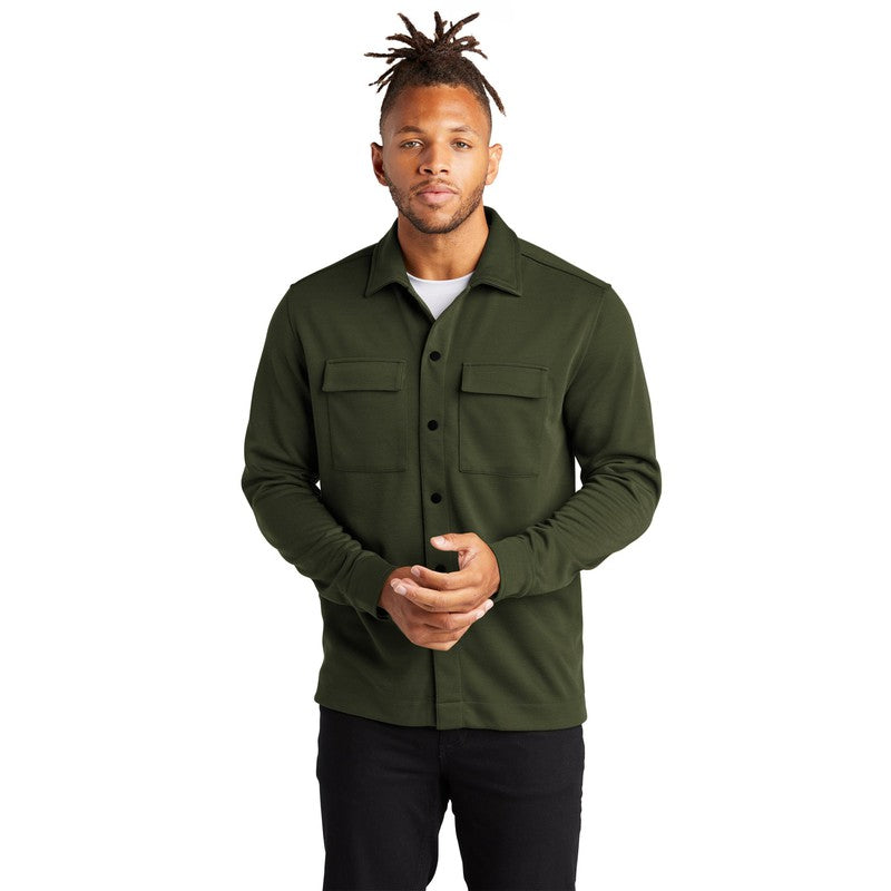 CAPELLA Mercer+Mettle™ Double-Knit Snap Front Jacket - Townsend Green