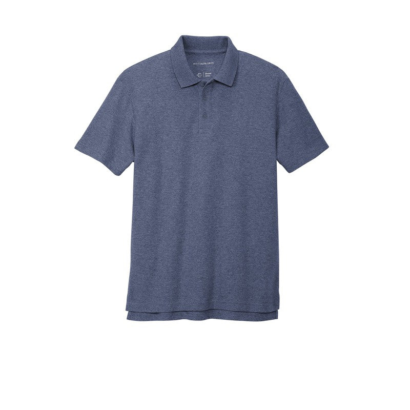 CAPELLA Port Authority® C-FREE ™ Cotton Blend Pique Polo - Navy Heather