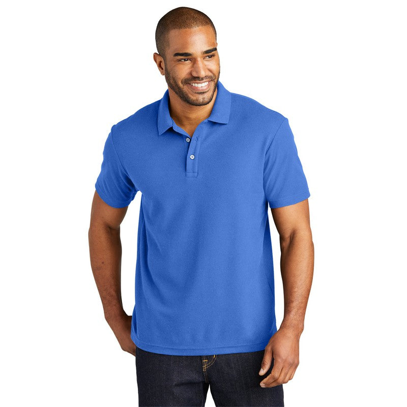 CAPELLA Port Authority® C-FREE ™ Cotton Blend Pique Polo - True Blue