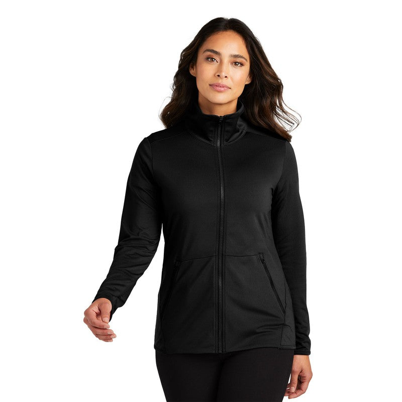 CAPELLA Port Authority® Ladies Accord Stretch Fleece Full-Zip - Black