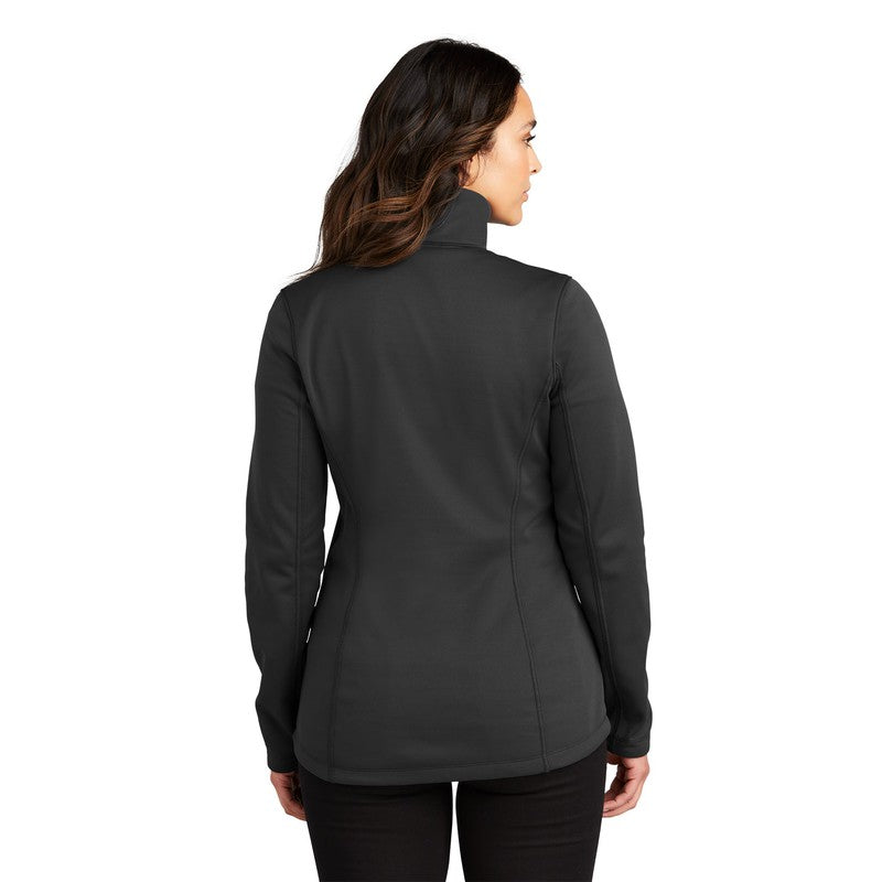 CAPELLA Port Authority® Ladies Smooth Fleece 1/4-Zip - Deep Black