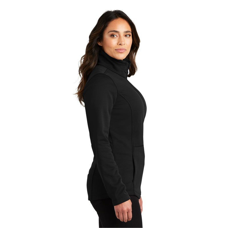 CAPELLA Port Authority® Ladies Smooth Fleece 1/4-Zip - Deep Black