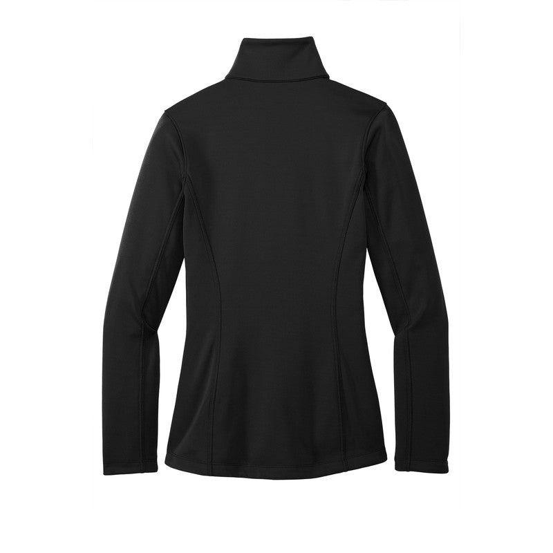 CAPELLA Port Authority® Ladies Smooth Fleece 1/4-Zip - Deep Black
