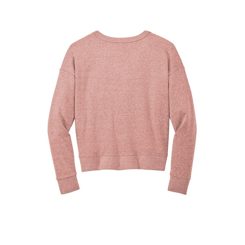 CAPELLA District® Women’s Perfect Tri® Fleece V-Neck Sweatshirt - Blush Frost