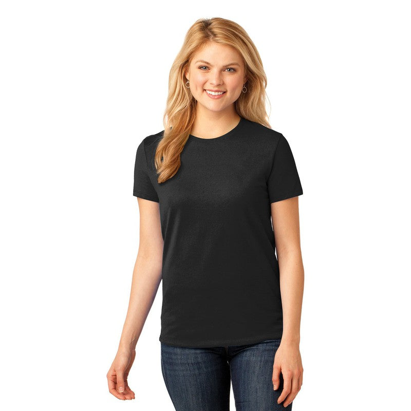 CAPELLA Port & Company® Ladies Core Cotton Tee - Jet Black