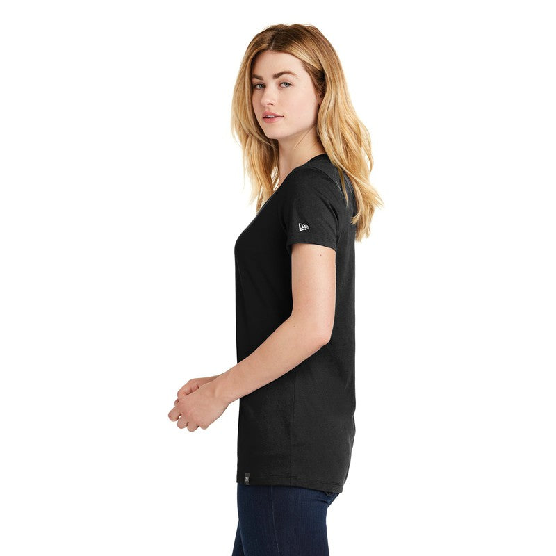 CAPELLA New Era® Ladies Heritage Blend V-Neck Tee - Black