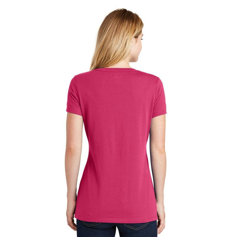 CAPELLA New Era® Ladies Heritage Blend V-Neck Tee - Deep Pink