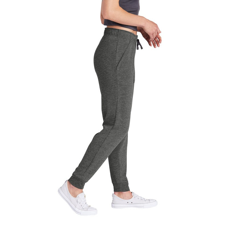 CAPELLA Sport-Tek ® Ladies PosiCharge ® Tri-Blend Wicking Fleece Jogger - Dark Grey Heather