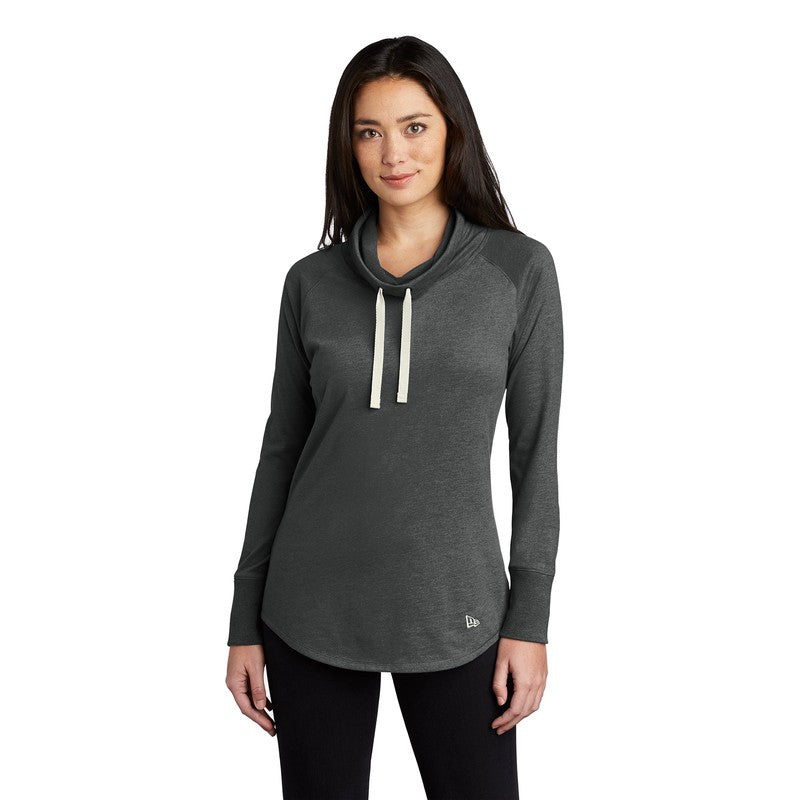 CAPELLA New Era ® Ladies Sueded Cotton Blend Cowl Tee - Black Heather