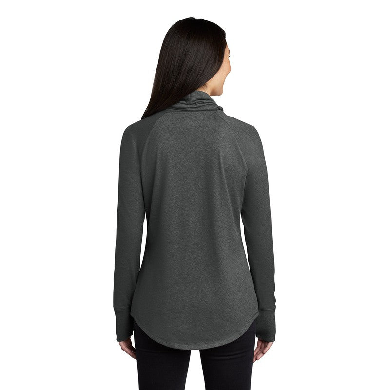 CAPELLA New Era ® Ladies Sueded Cotton Blend Cowl Tee - Black Heather