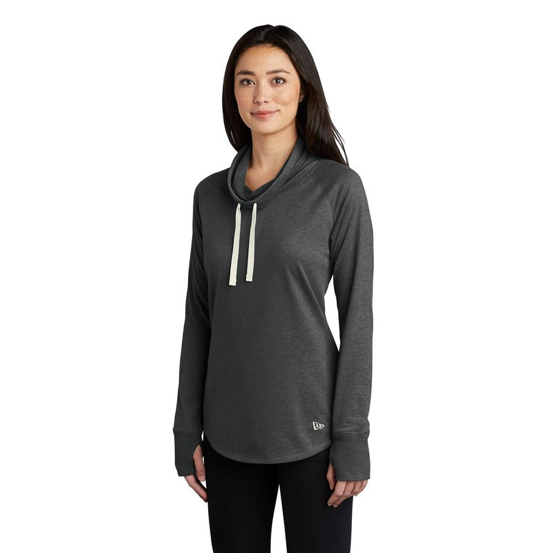 CAPELLA New Era ® Ladies Sueded Cotton Blend Cowl Tee - Black Heather