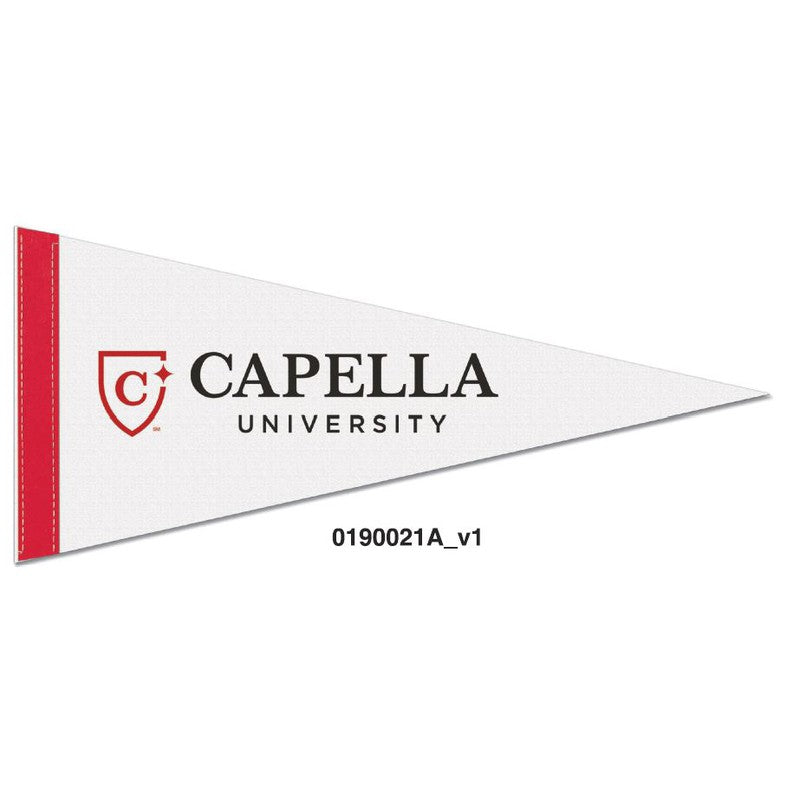 CAPELLA 8" x 18" Classic Felt Pennant - With 1" sewn Strip