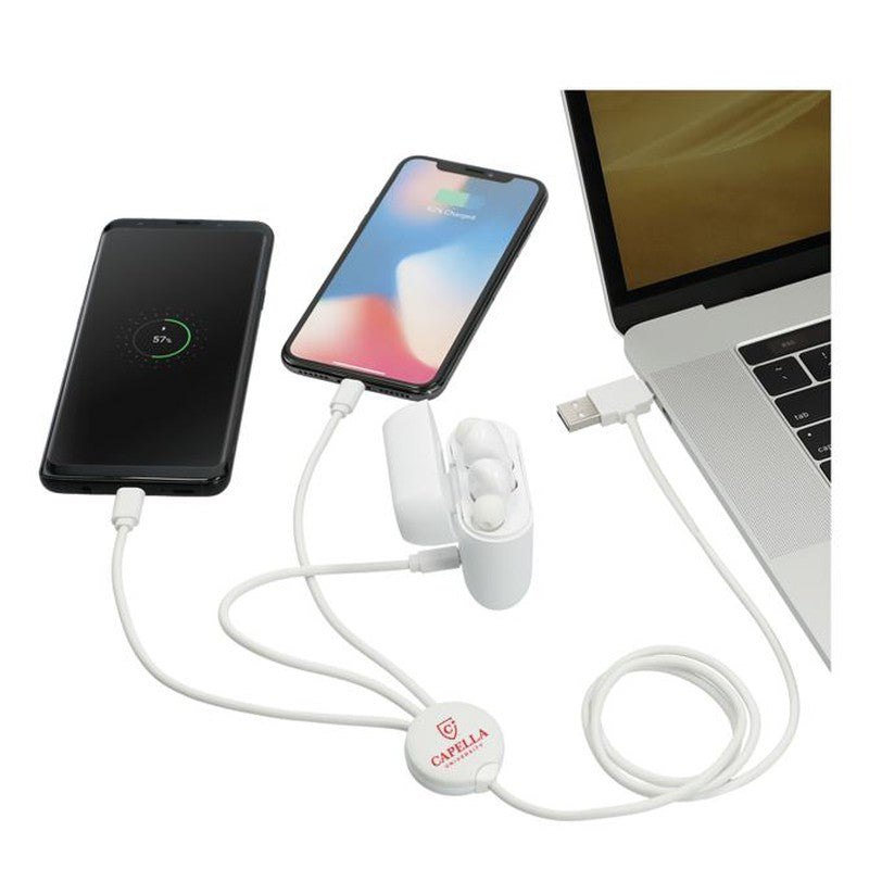 CAPELLA 5-in-1 Charging Cable With Coating - White