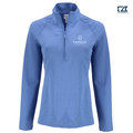 CAPELLA Clique Dash Recycled Women's Quarter Zip Sweatshirt - Royal Blue Heather