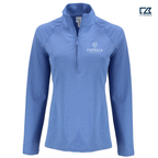 CAPELLA Clique Dash Recycled Women's Quarter Zip Sweatshirt - Royal Blue Heather