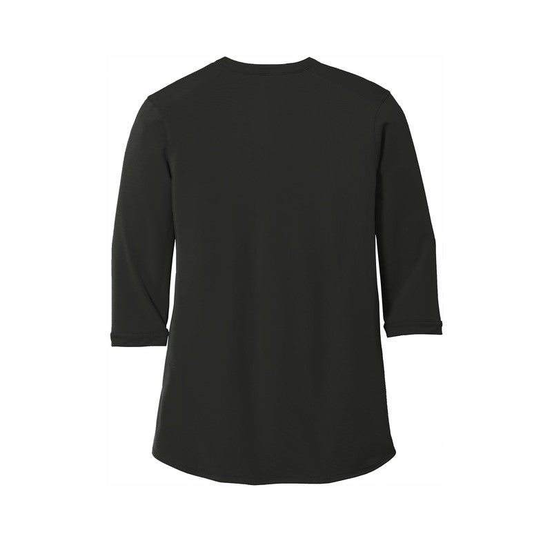 NEW CAPELLA Port Authority ® Ladies UV Choice Pique Henley - BLACK