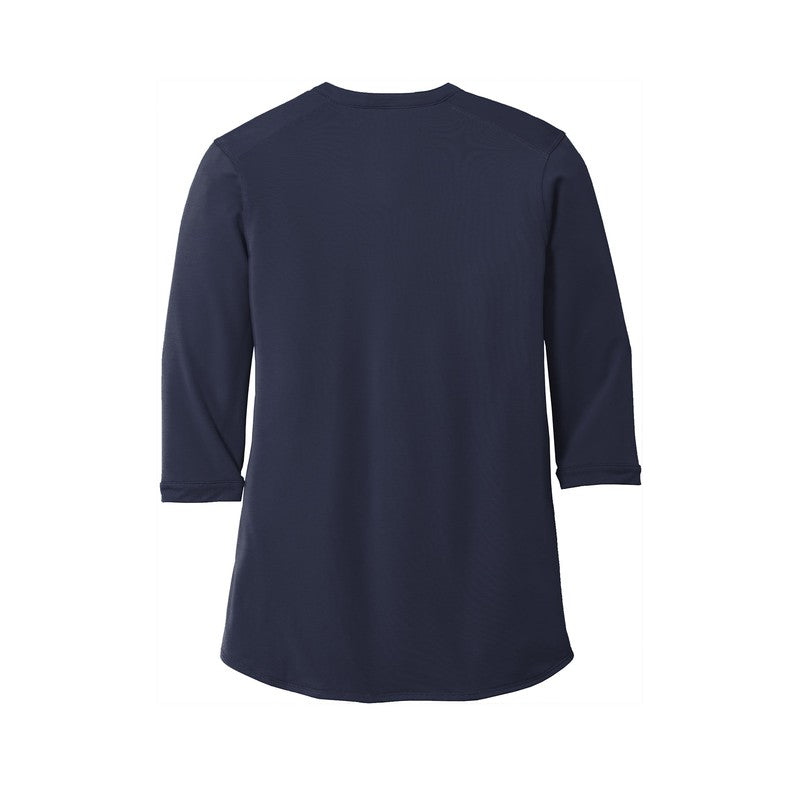 NEW CAPELLA Port Authority ® Ladies UV Choice Pique Henley - NAVY