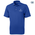 CAPELLA Cutter & Buck Virtue Recycled Featherlight Pique Mens Polo - Tour Blue
