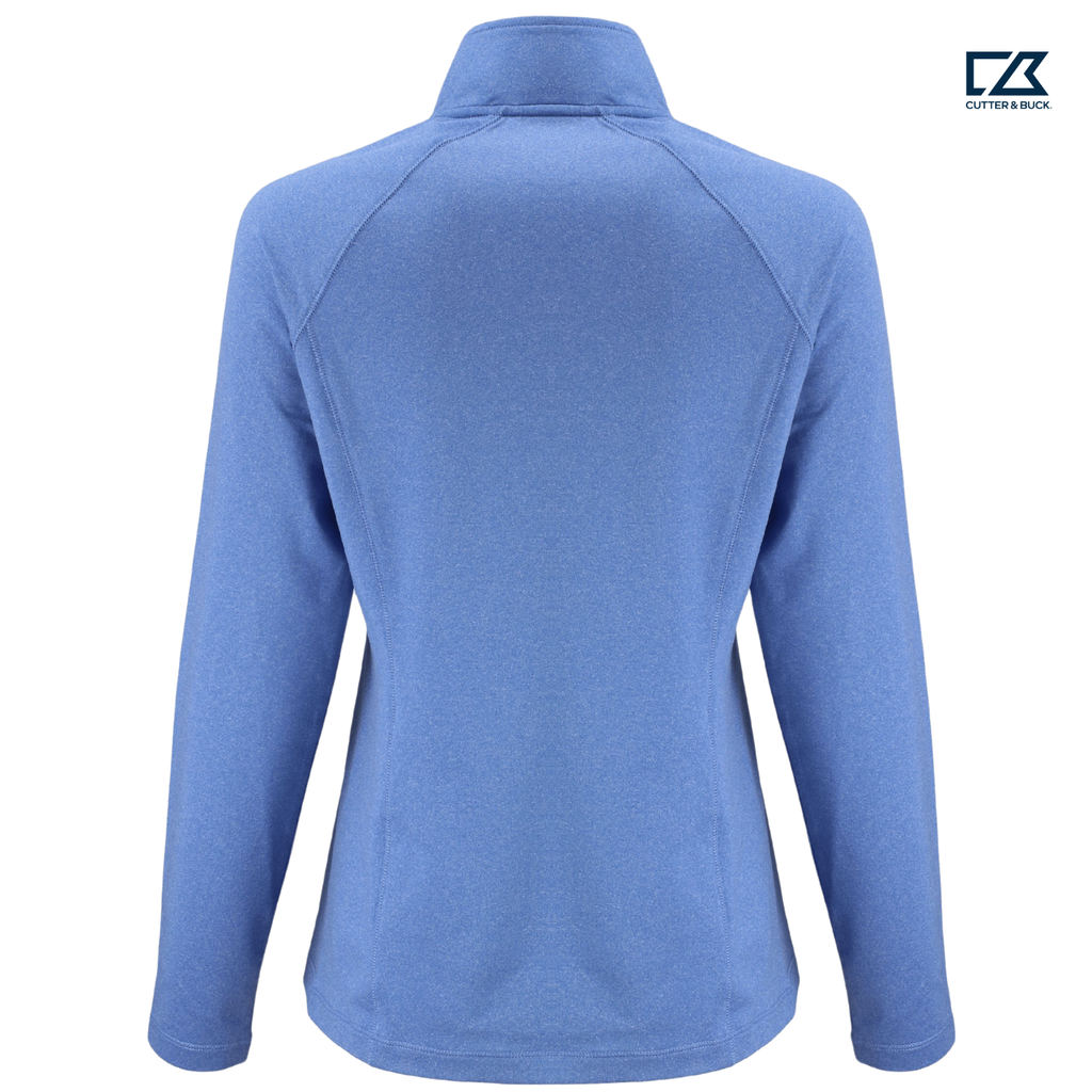 CAPELLA Clique Dash Recycled Women's Quarter Zip Sweatshirt - Royal Blue Heather