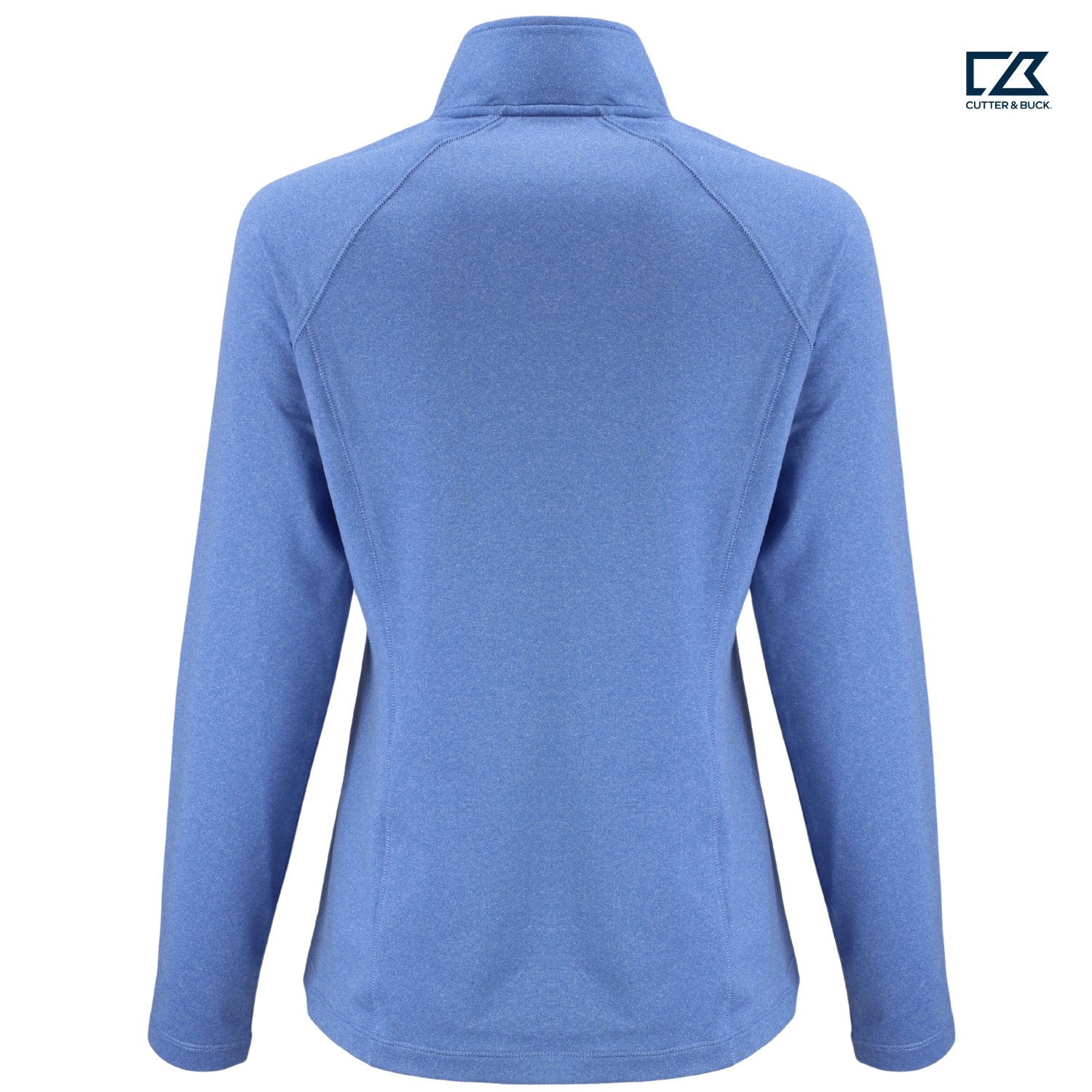 CAPELLA Clique Dash Recycled Women's Quarter Zip Sweatshirt - Royal Blue Heather