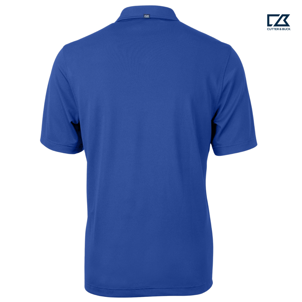 CAPELLA Cutter & Buck Virtue Recycled Featherlight Pique Mens Polo - Tour Blue