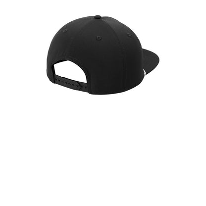 NEW CAPELLA Port Authority® 5-Panel Poly Rope Cap - BLACK/WHITE