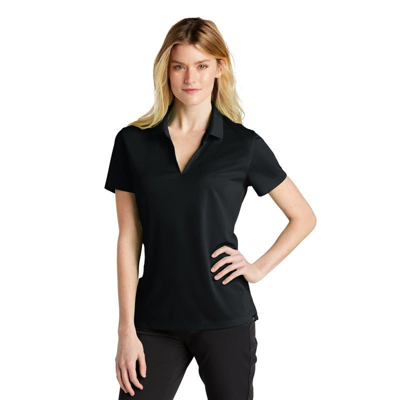 NEW CAPELLA Nike Ladies Dri-FIT Micro Pique 2.0 Polo - Black