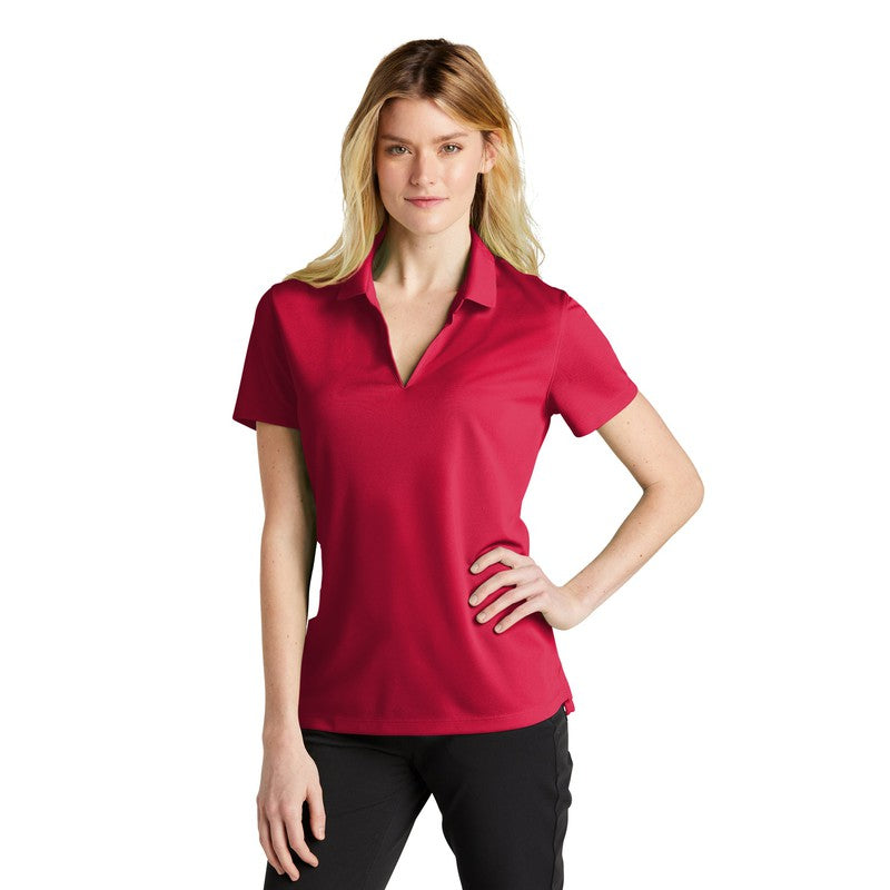 NEW CAPELLA Nike Ladies Dri-FIT Micro Pique 2.0 Polo- University Red