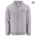 CAPELLA Clique Drive Recycled Unisex Full Zip Hooded Sweatshirt - Grey Melange