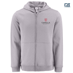 CAPELLA Clique Drive Recycled Unisex Full Zip Hooded Sweatshirt - Grey Melange