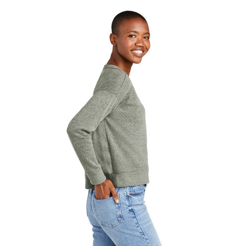 CAPELLA District® Women’s Perfect Tri® Fleece V-Neck Sweatshirt - Heathered Charcoal