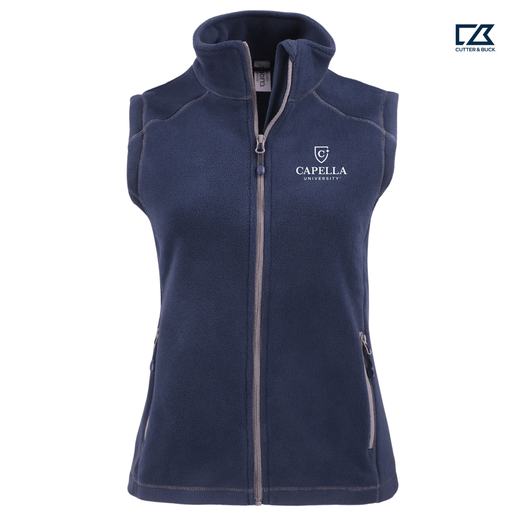 CAPELLA Clique Powder Recycled Fleece Women's Full Zip Vest - Dark Navy