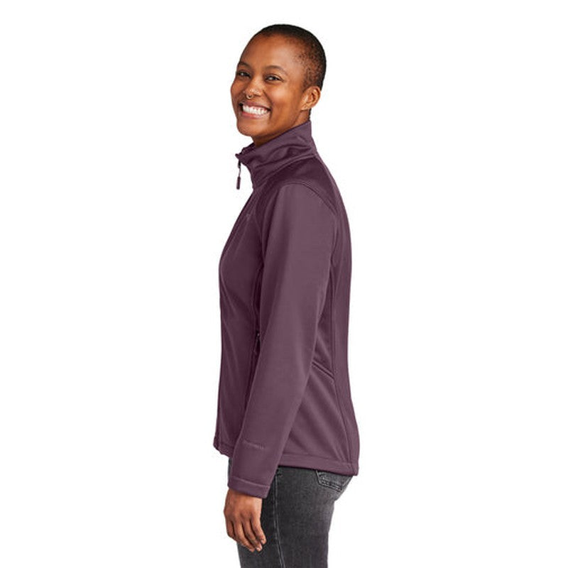 CAPELLA The North Face Ladies Chest Logo Ridgewall Soft Shell Jacket - TNF Blackberry Wine