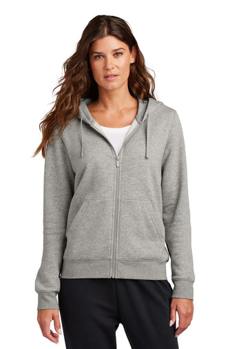 NEW Nike Ladies Club Fleece Sleeve Swoosh Full-Zip Hoodie - Dark Grey Heather