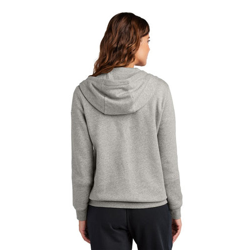 NEW Nike Ladies Club Fleece Sleeve Swoosh Full-Zip Hoodie - Dark Grey Heather