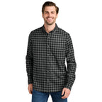 CAPELLA - Eddie Bauer® Long Sleeve Favorite Flannel Plaid Shirt - Deep Plaid Mini Buffalo