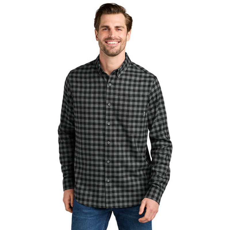 CAPELLA - Eddie Bauer® Long Sleeve Favorite Flannel Plaid Shirt - Deep Plaid Mini Buffalo