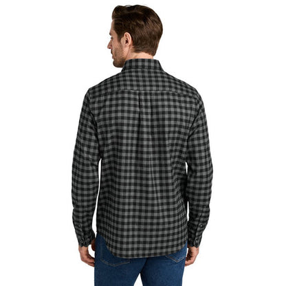 NEW CAPELLA - Eddie Bauer® Long Sleeve Favorite Flannel Plaid Shirt - Deep Plaid Mini Buffalo