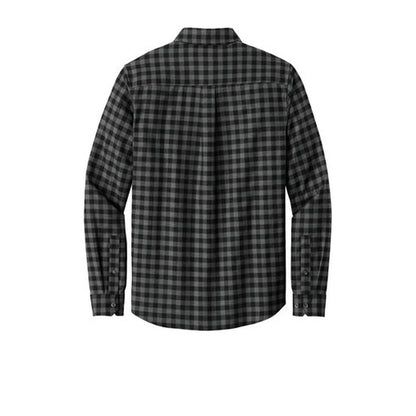 NEW CAPELLA - Eddie Bauer® Long Sleeve Favorite Flannel Plaid Shirt - Deep Plaid Mini Buffalo