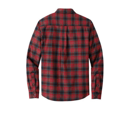 NEW CAPELLA - Eddie Bauer® Long Sleeve Favorite Flannel Plaid Shirt - Red Highland Plaid