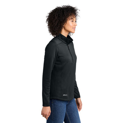 NEW CAPELLA - Eddie Bauer® Women's Smooth Mid Layer Fleece 1/2-Zip - Black