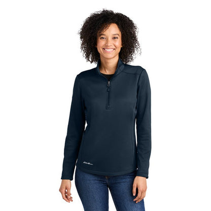 NEW CAPELLA - Eddie Bauer® Women's Smooth Mid Layer Fleece 1/2-Zip - River Blue Navy