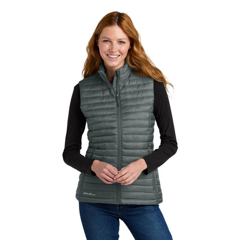 CAPELLA - Eddie Bauer® Women's Packable Quilted Vest - Metal Grey