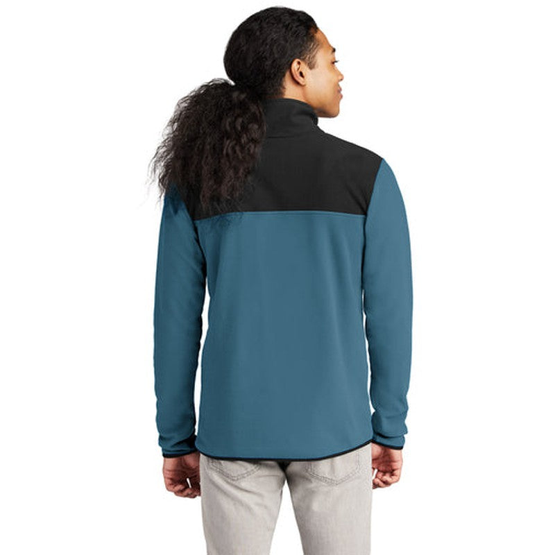 NEW The North Face Glacier 1/4-Zip Fleece - Shady Blue/TNF Black