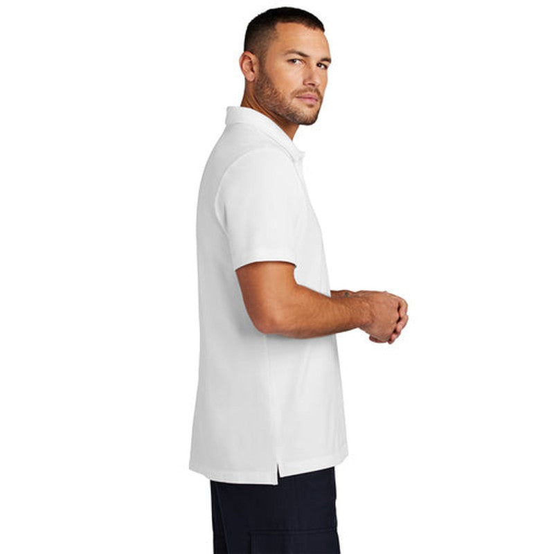CAPELLA Mercer+Mettle™ Stretch Pique Polo - White