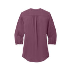CAPELLA Port Authority® Ladies 3/4-Sleeve Textured Crepe Tunic - Purple Mist