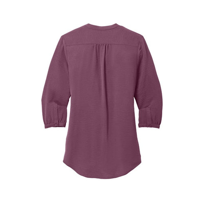 CAPELLA Port Authority® Ladies 3/4-Sleeve Textured Crepe Tunic - Purple Mist