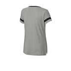 CAPELLA Sport-Tek® Ladies Halftime Notch Neck Tee - Vintage Heather/Black